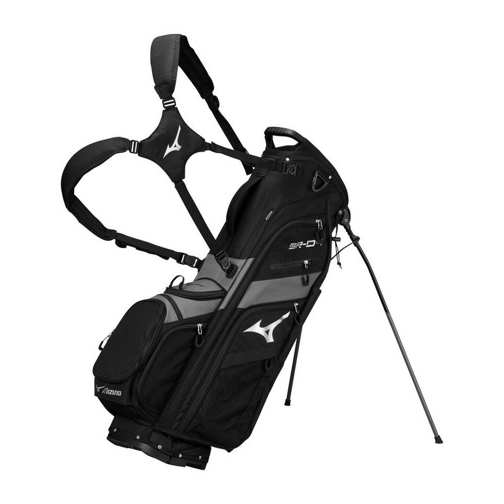 Mizuno Women's BR-D4 14-Way Stand Bag Black/Grey (240225-YXI)